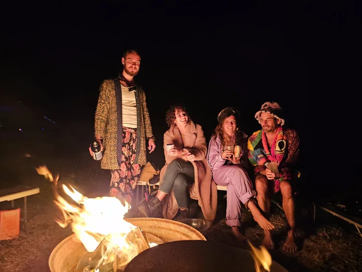 Fire at night