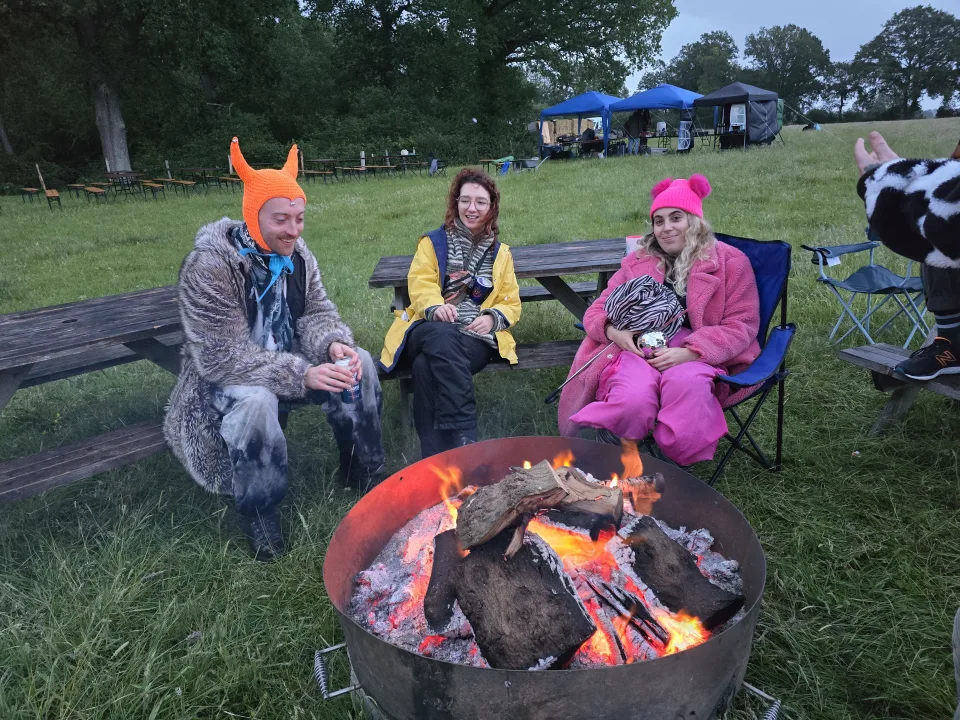 Fire pit at Mooncow Fest 2026